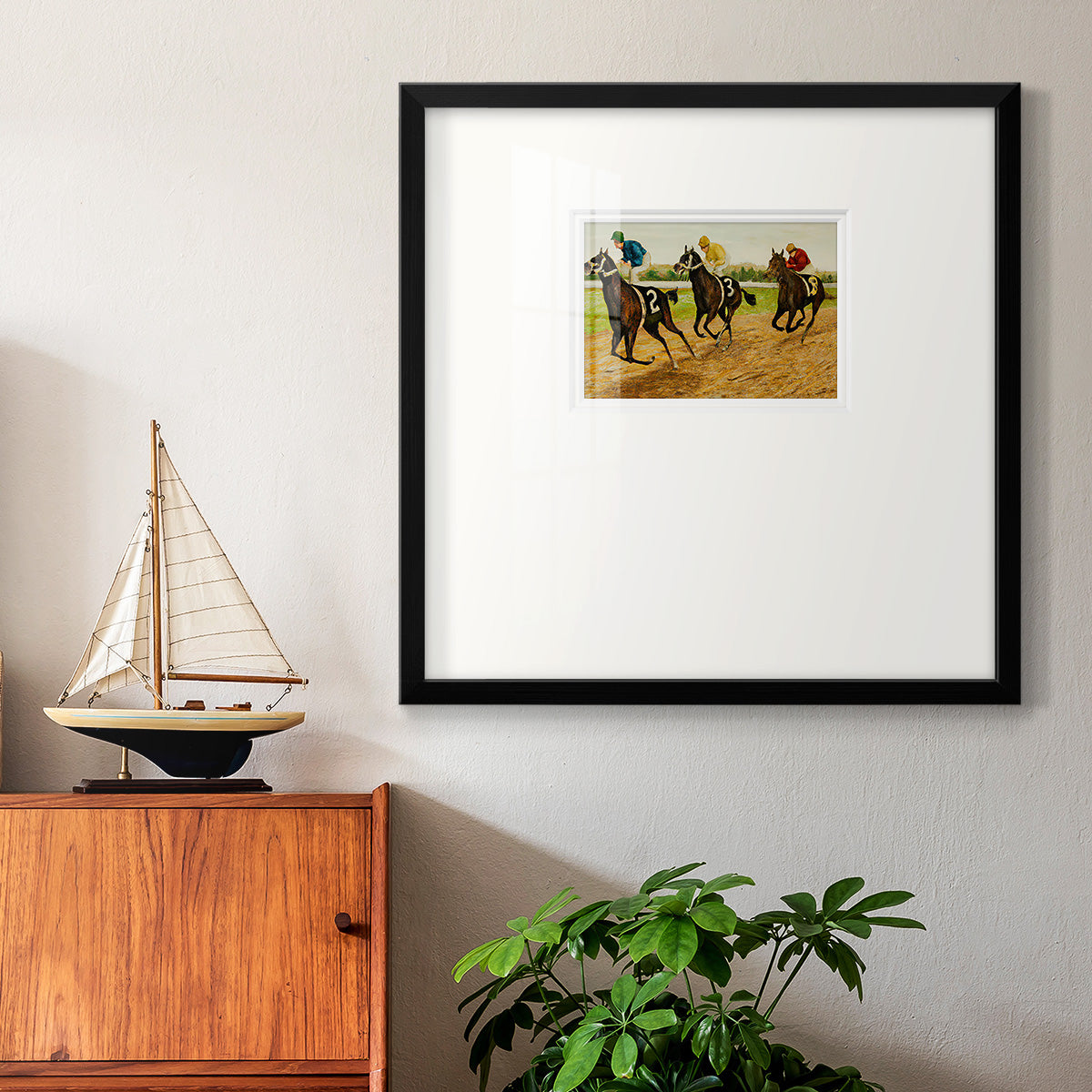 Day at the Race V Premium Framed Print Double Matboard