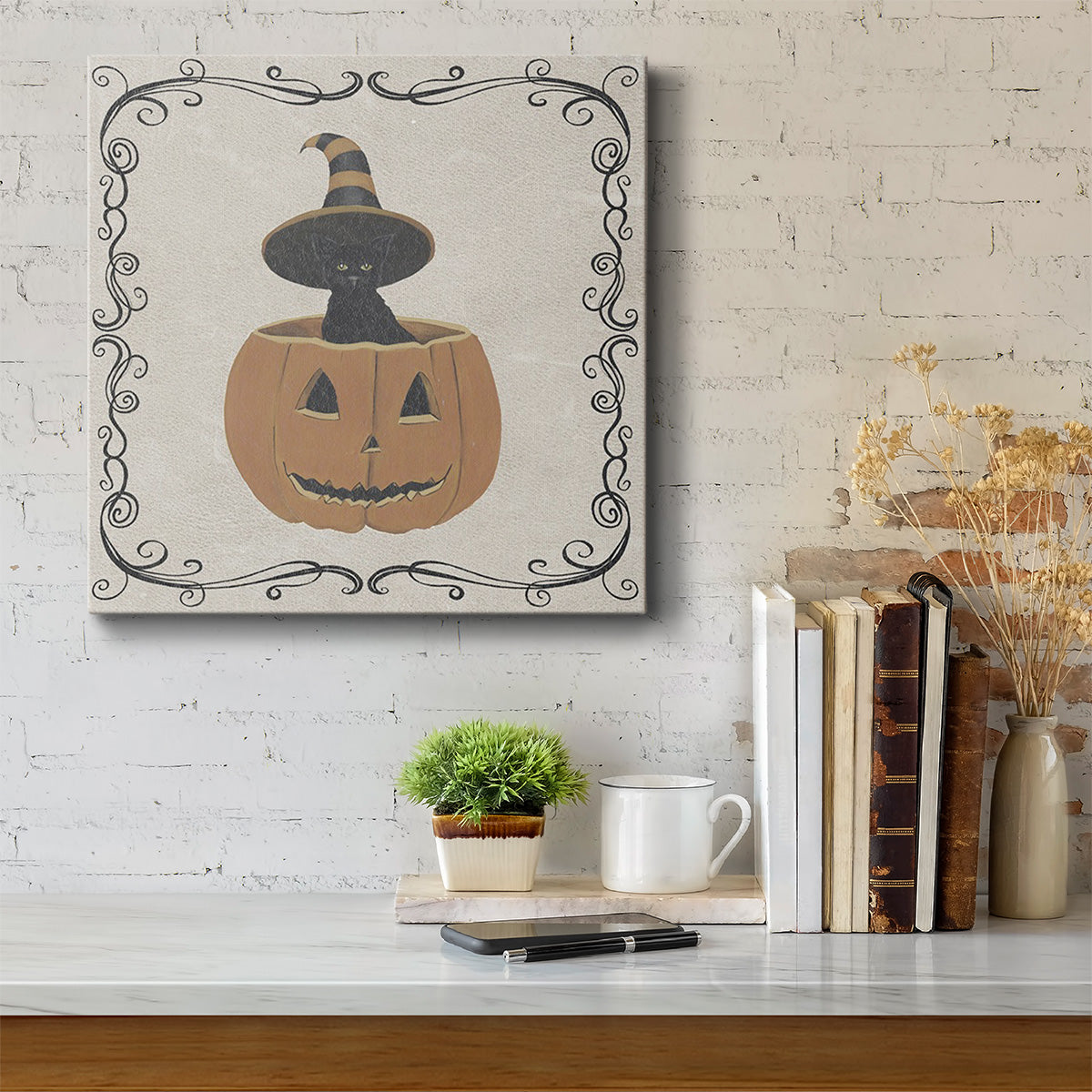 Vintage Halloween Collection H-Premium Gallery Wrapped Canvas - Ready to Hang