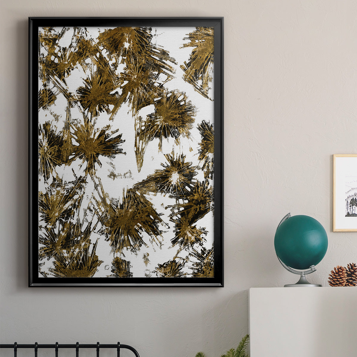 Fireworks - Modern Framed Canvas Print