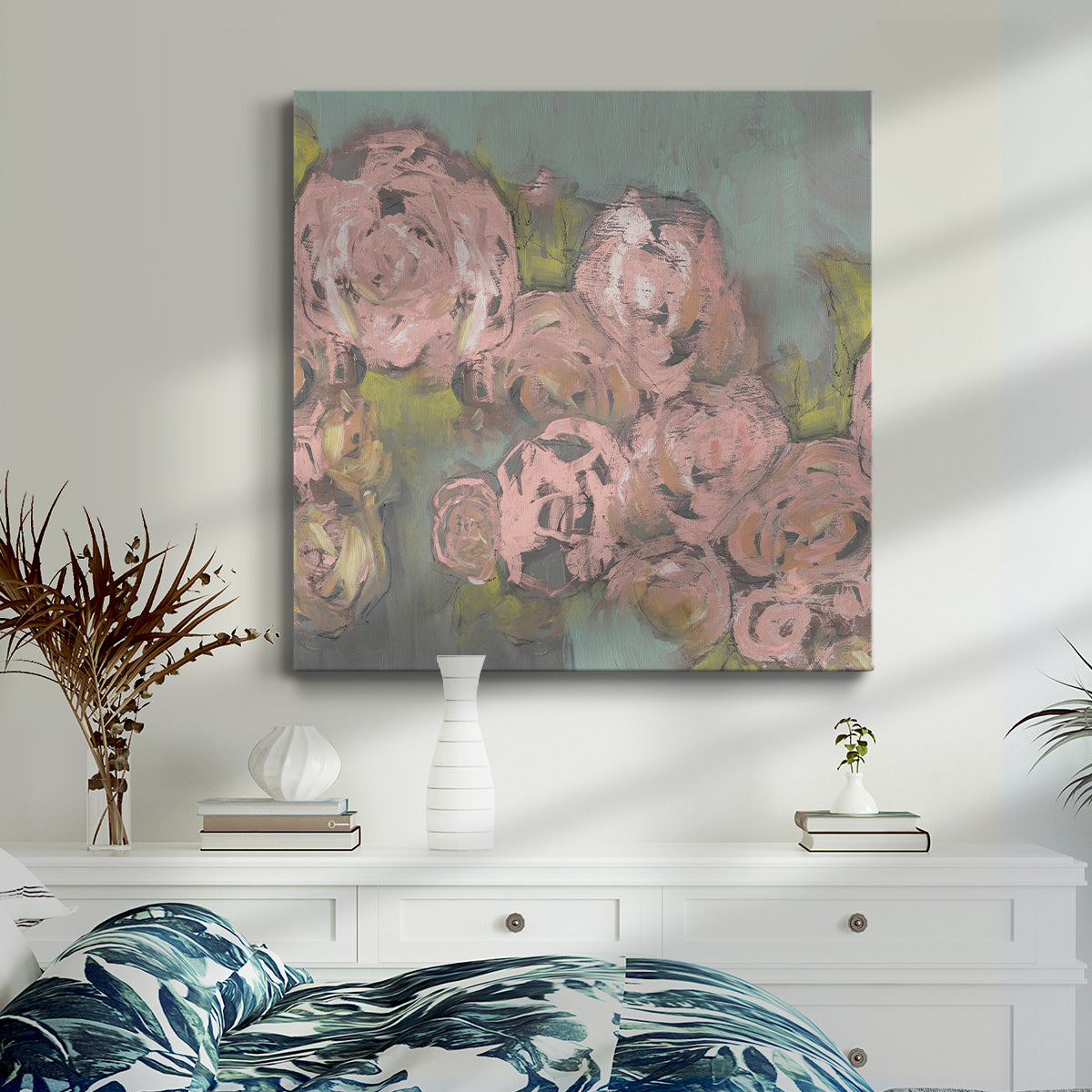 Blush Pink Flowers II-Premium Gallery Wrapped Canvas - Ready to Hang