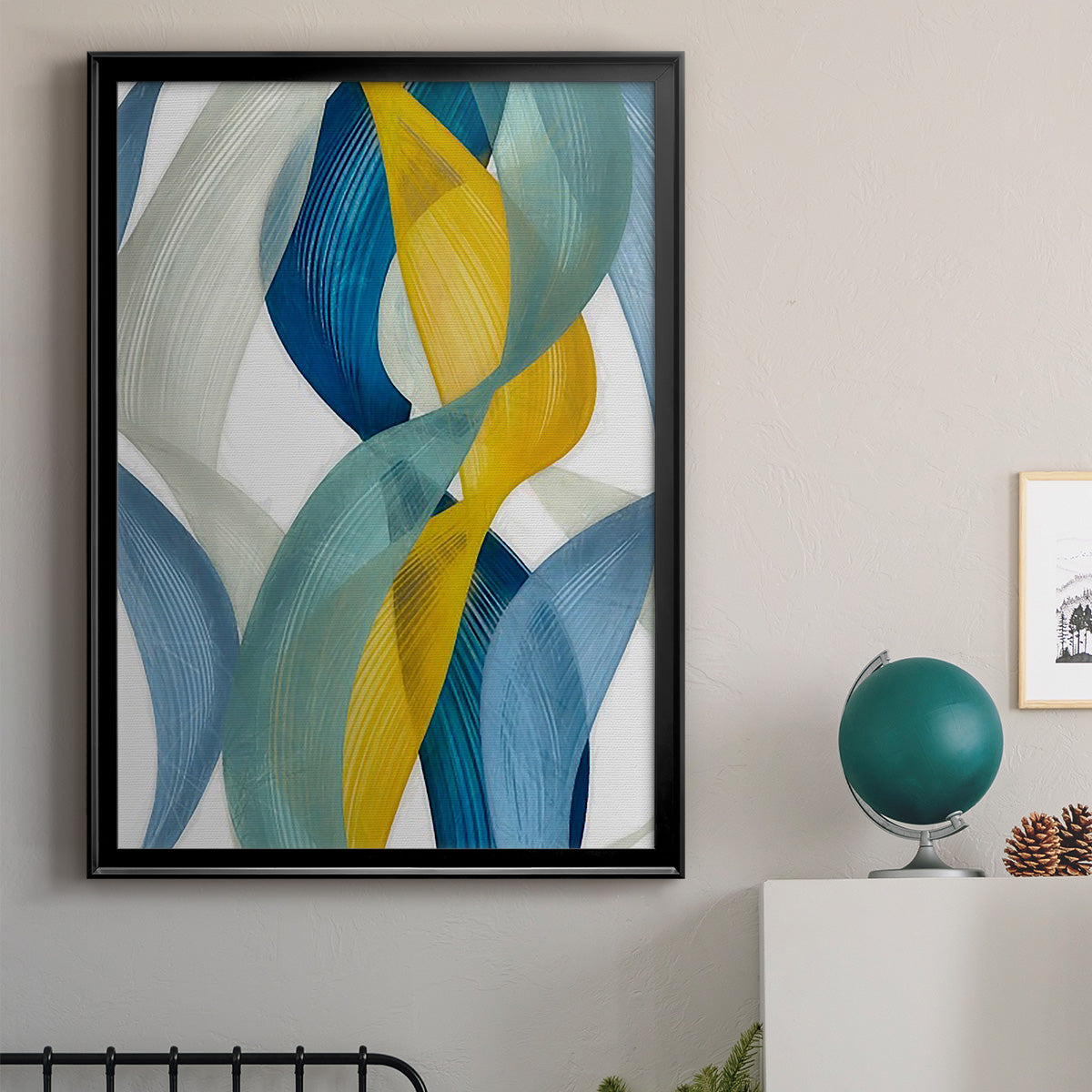 Horizontal Bands II - Modern Framed Canvas Print