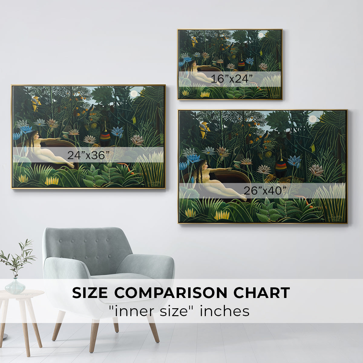 The Dream (Le Rêve), 1910 - Floater Framed Canvas Print