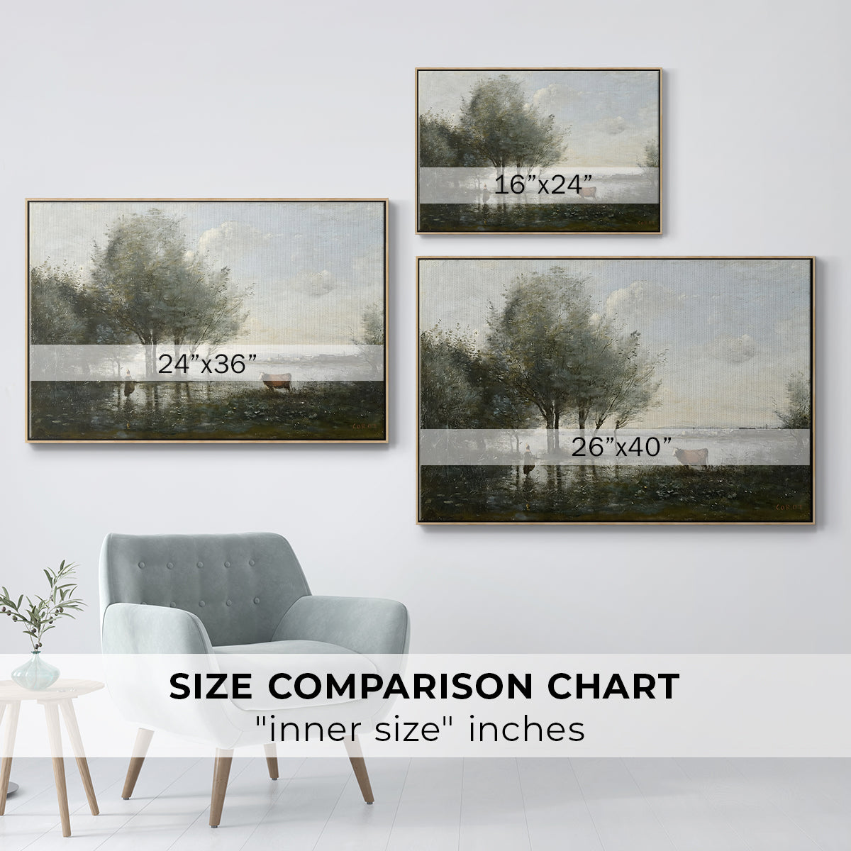 The Marsh (Le Marais), c. 1865-1870 - Floater Framed Canvas Print