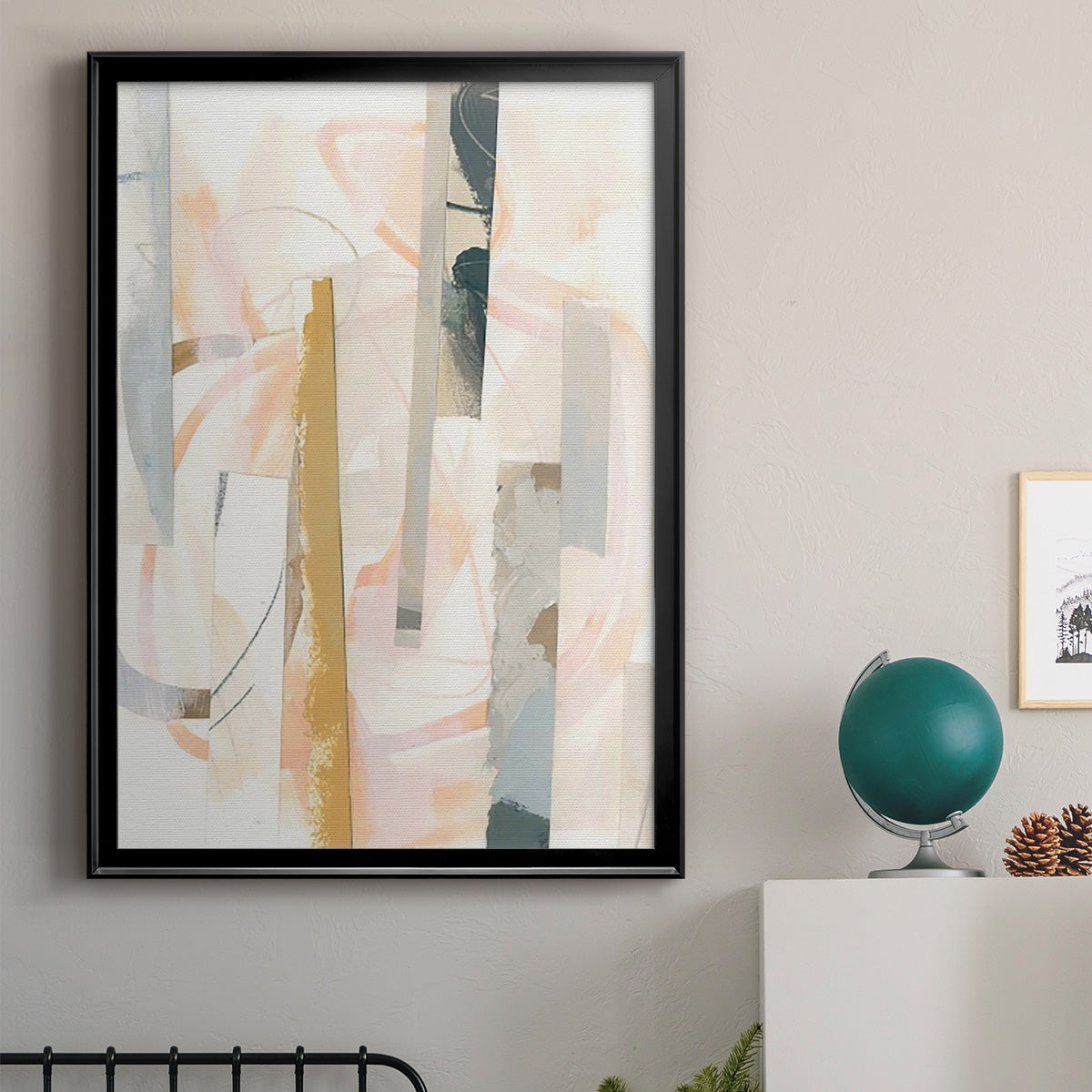 Melon Litmus I - Modern Framed Canvas Print