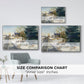 Congregational Church in Winter - Framed Gallery Wrapped Canvas in Floating Frame