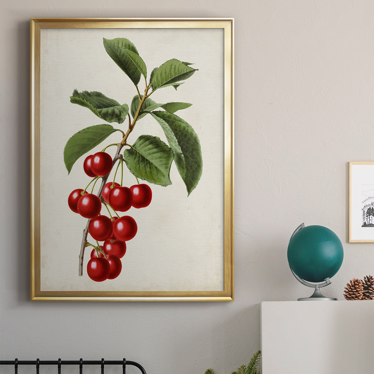 Antique Fruit II - Modern Framed Canvas Print