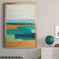 Aqua and Orange I - Modern Framed Canvas Print