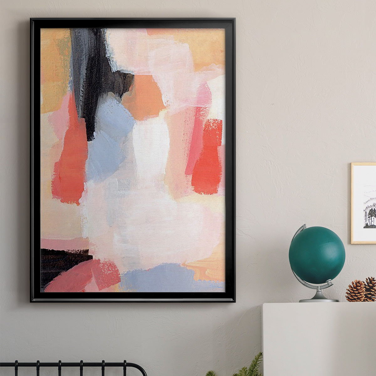 Aerial Scarlet II - Modern Framed Canvas Print
