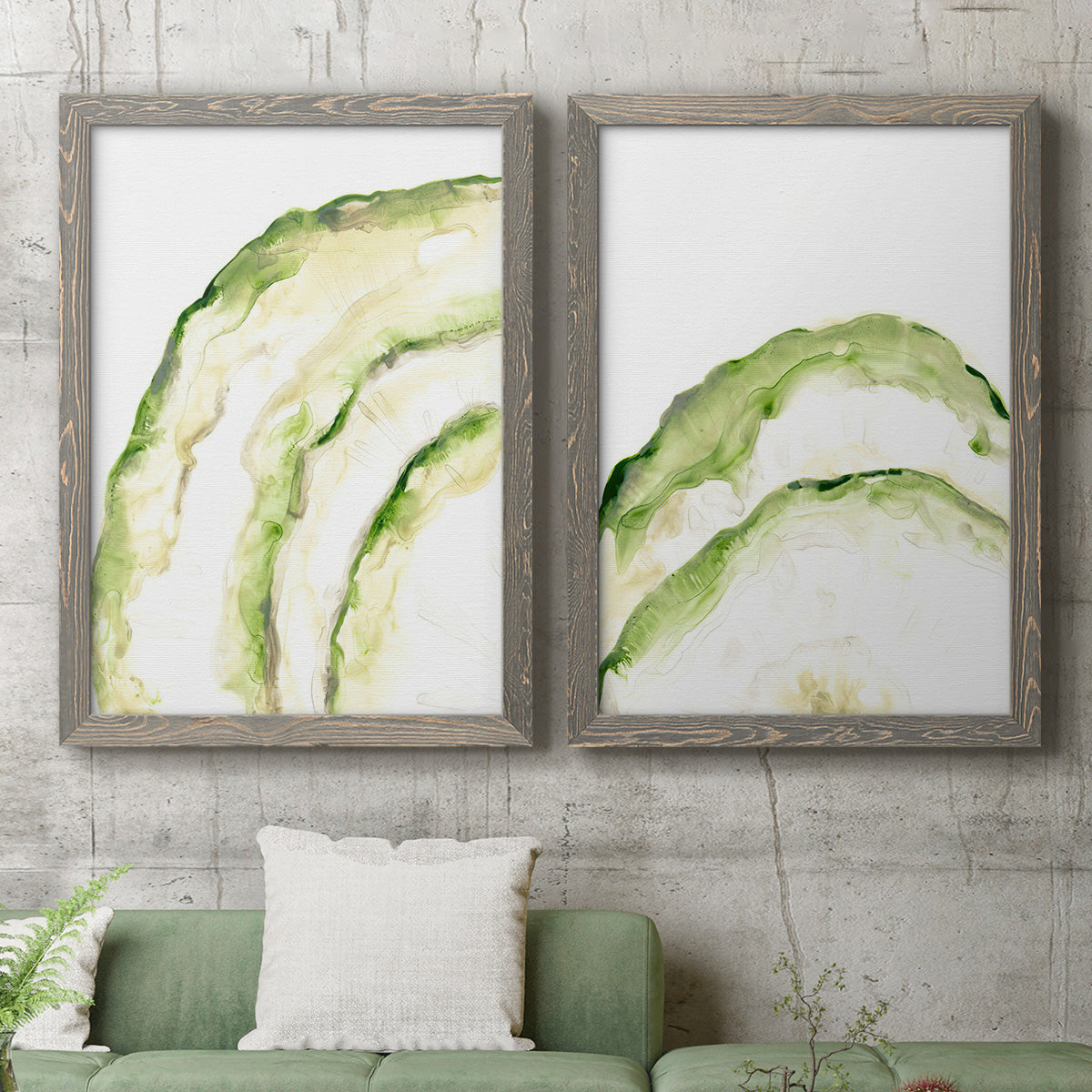 Lichen Halo I - Premium Framed Canvas 2 Piece Set - Ready to Hang