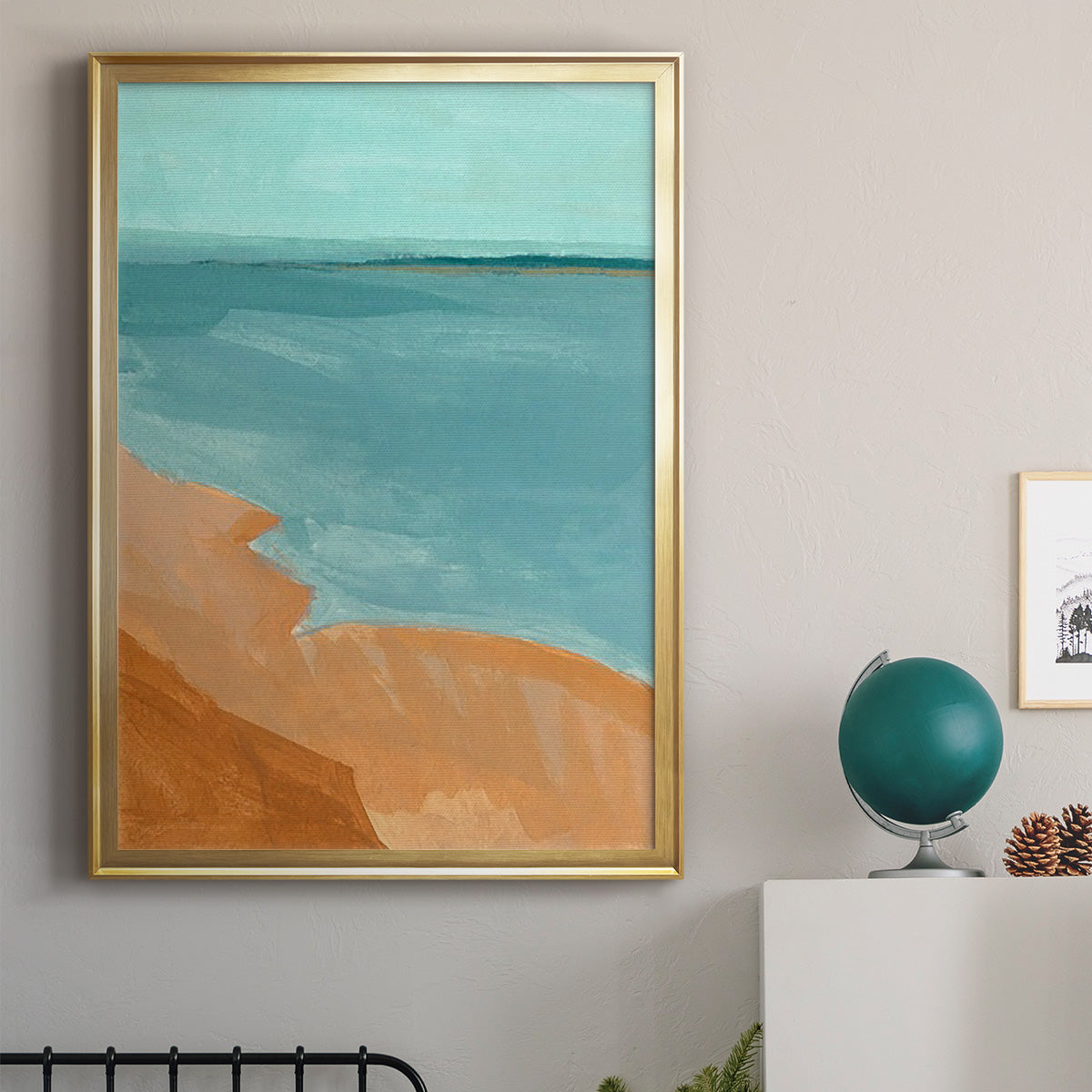 Out on the Sandbar II - Modern Framed Canvas Print