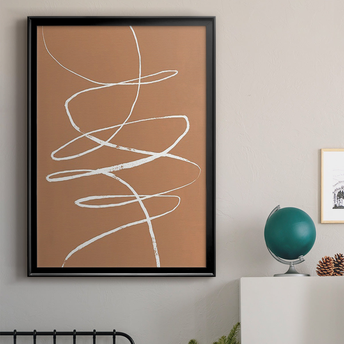 Terracotta Drift II - Modern Framed Canvas Print