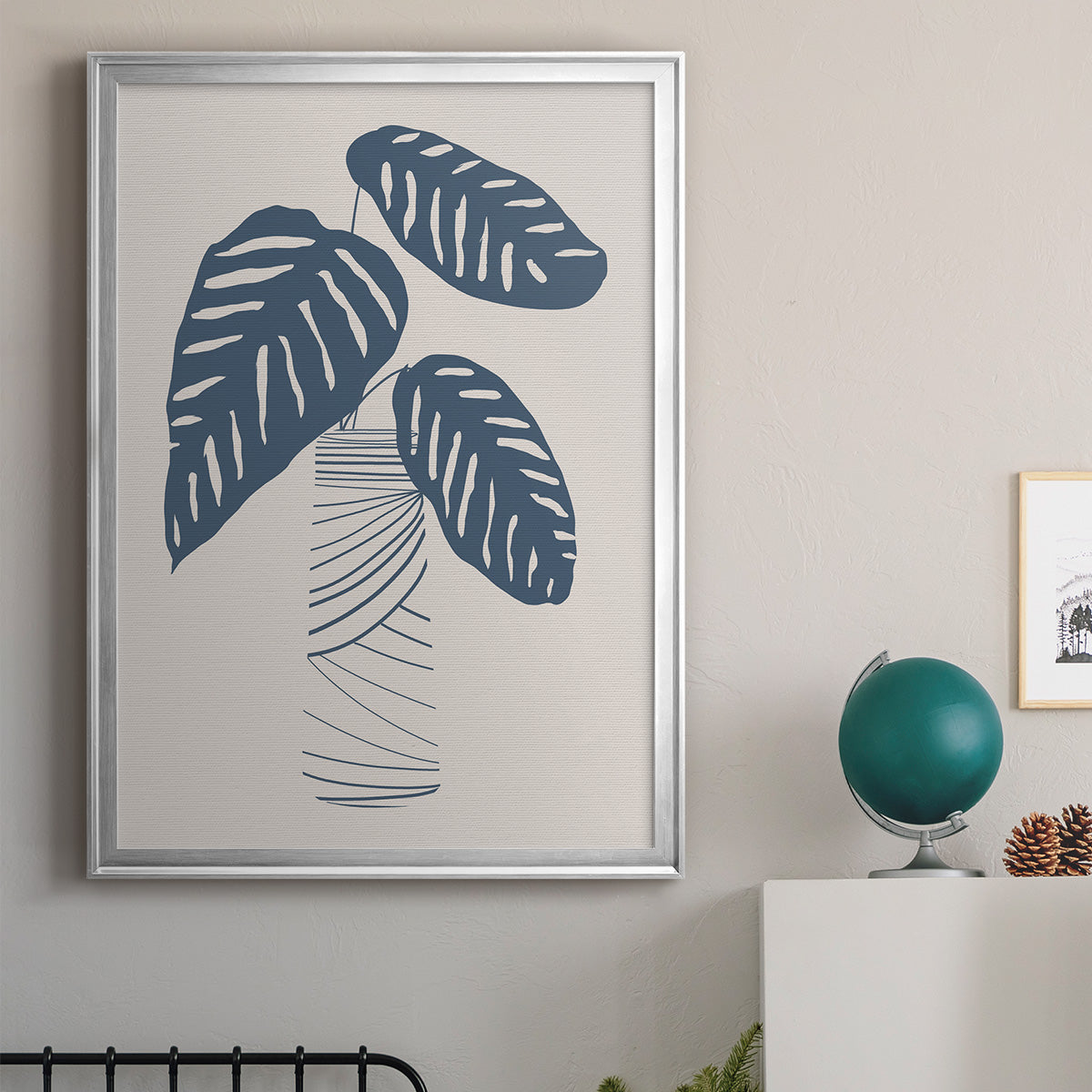 Wired in Monochrome II - Modern Framed Canvas Print