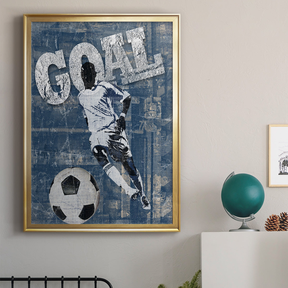 Goal Scorer - Modern Framed Canvas Print