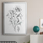 Wild Roses Sketch - Modern Framed Canvas Print