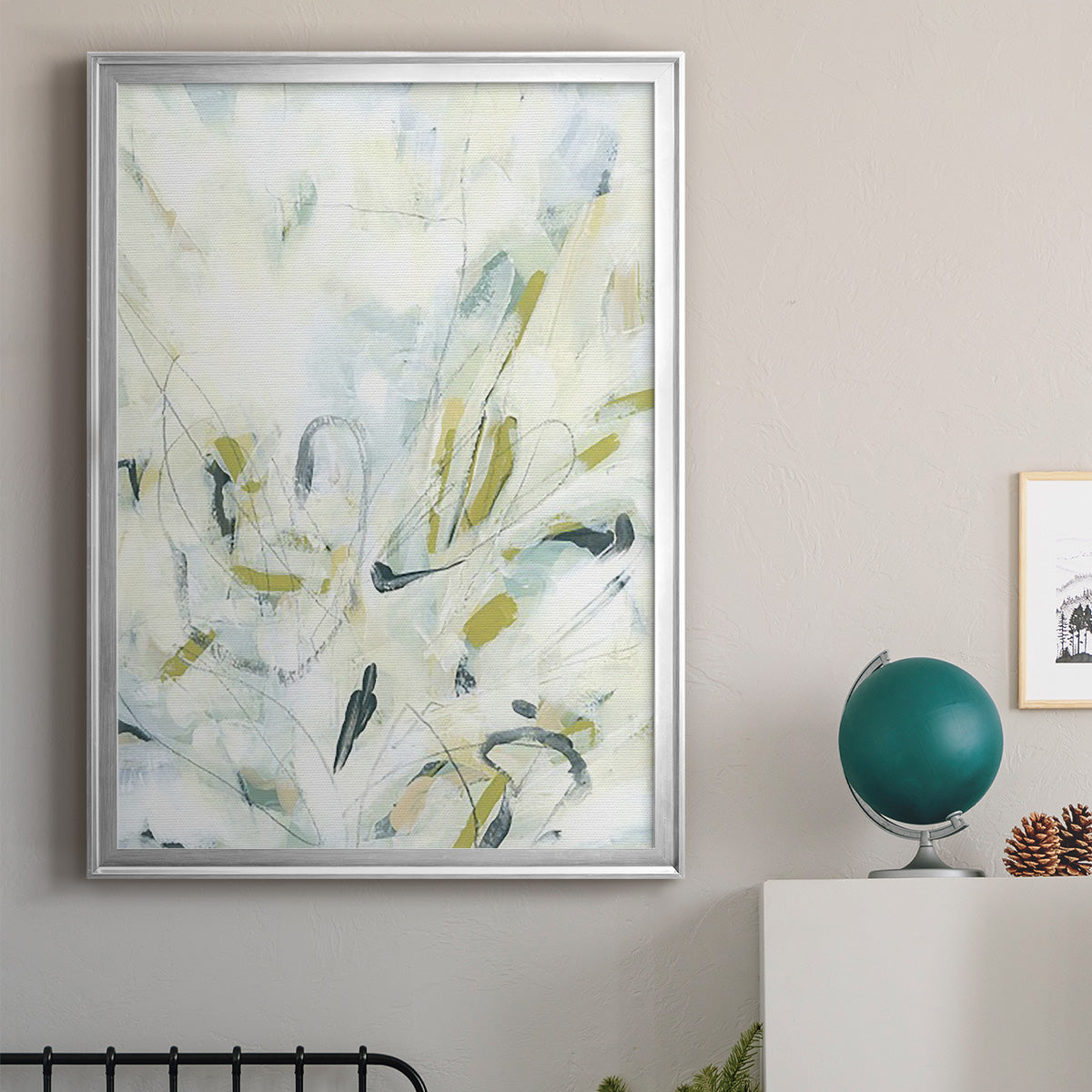 Ice Scribe II - Modern Framed Canvas Print