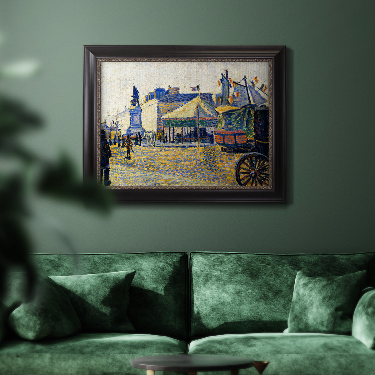 Place de Clichy - Ornate Framed Canvas Print