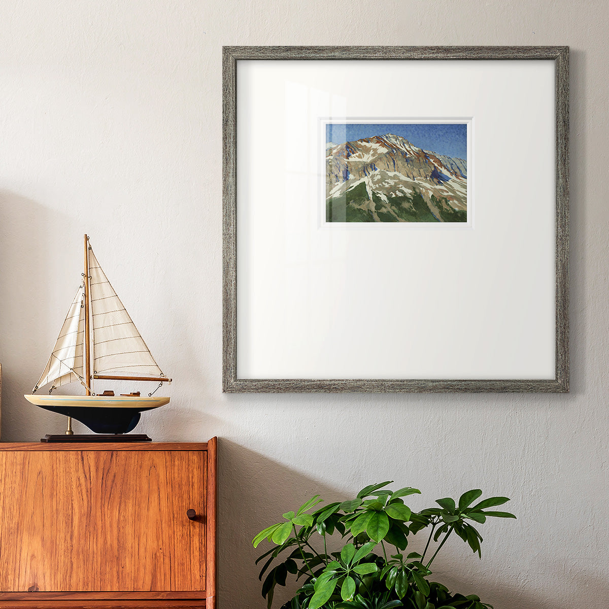 Vermillion Ascent Premium Framed Print Double Matboard