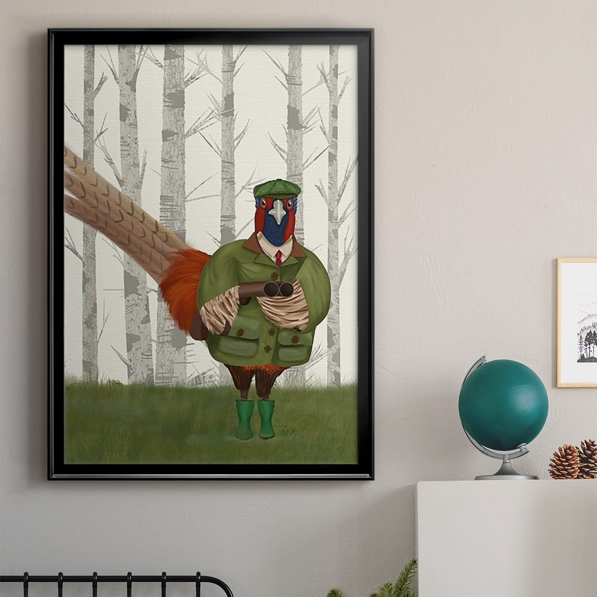 Pheasant Shooting Party 7 - Modern Framed Canvas Print