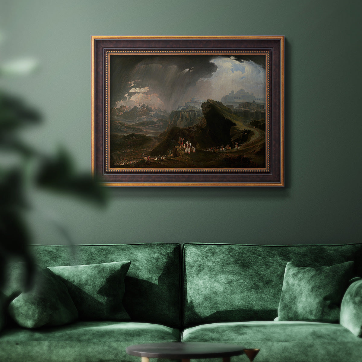 Joshua Commanding the Sun to Stand Still upon Gibeon - Ornate Framed Canvas Print