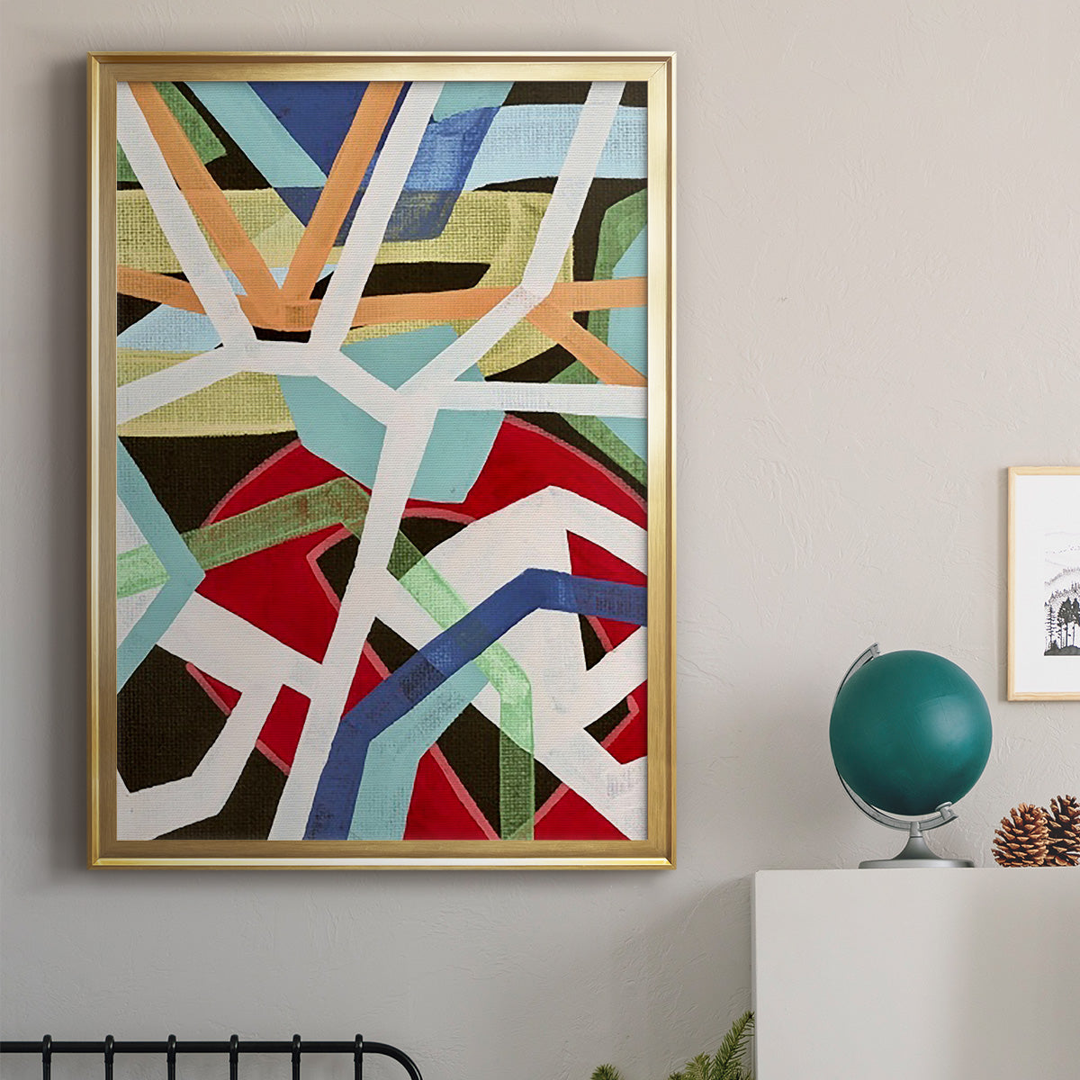 Magnetic Color II - Modern Framed Canvas Print