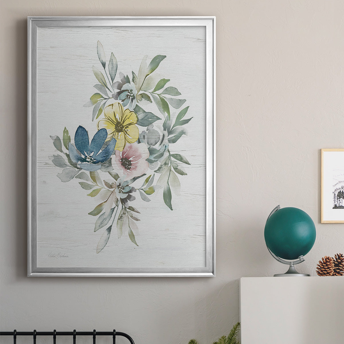 Spring Meadow Arrangement II - Modern Framed Canvas Print