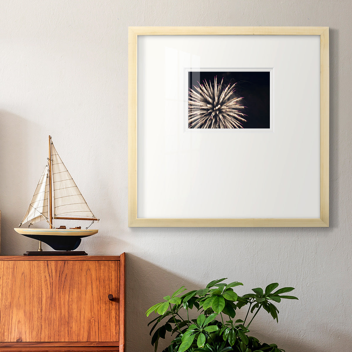 Sky Bloom- Premium Framed Print Double Matboard