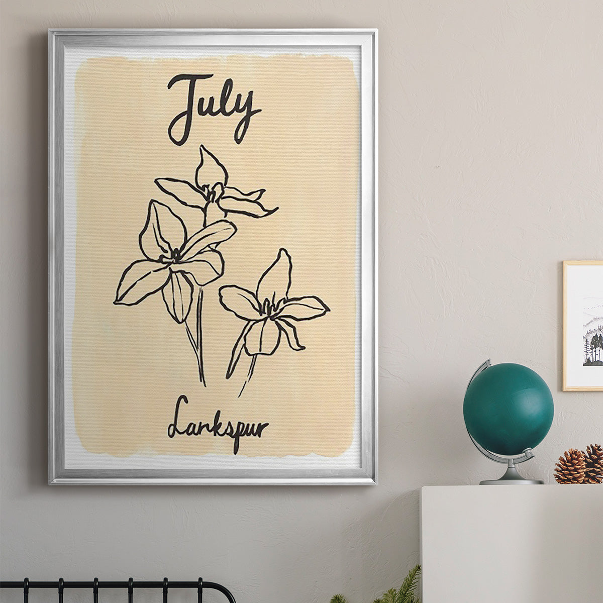 Birth Month VII - Modern Framed Canvas Print