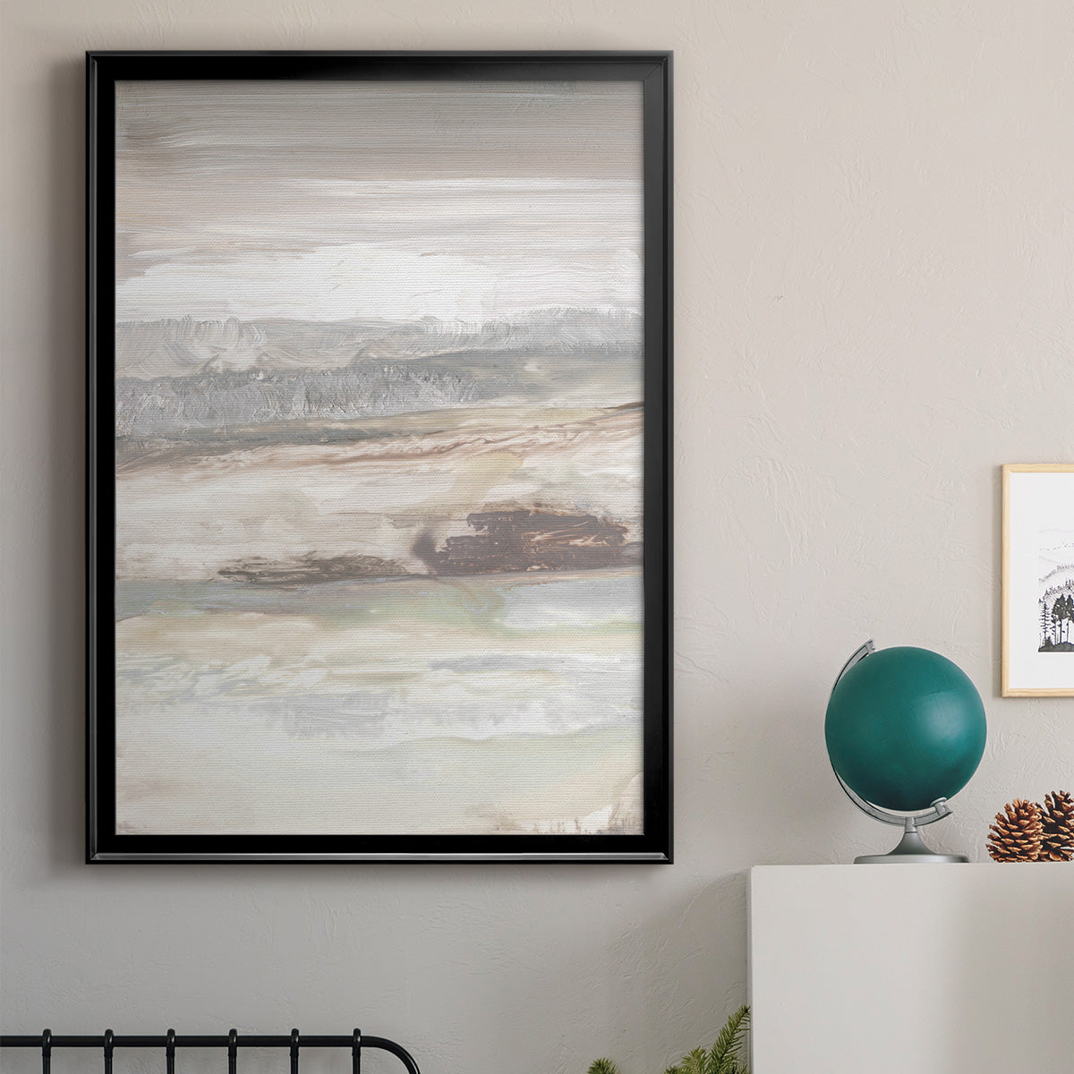 Neautral September Sky - Modern Framed Canvas Print