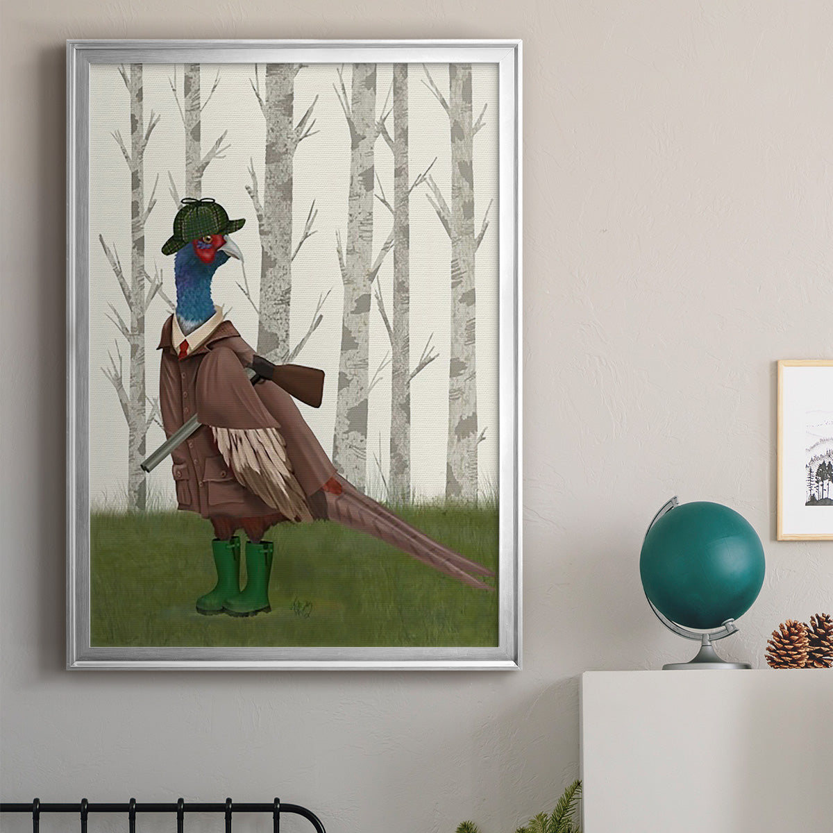 Pheasant Shooting Party 5 - Modern Framed Canvas Print