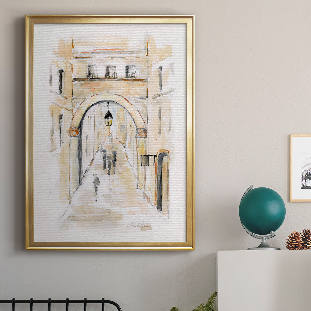 Venice Market Day I - Modern Framed Canvas Print