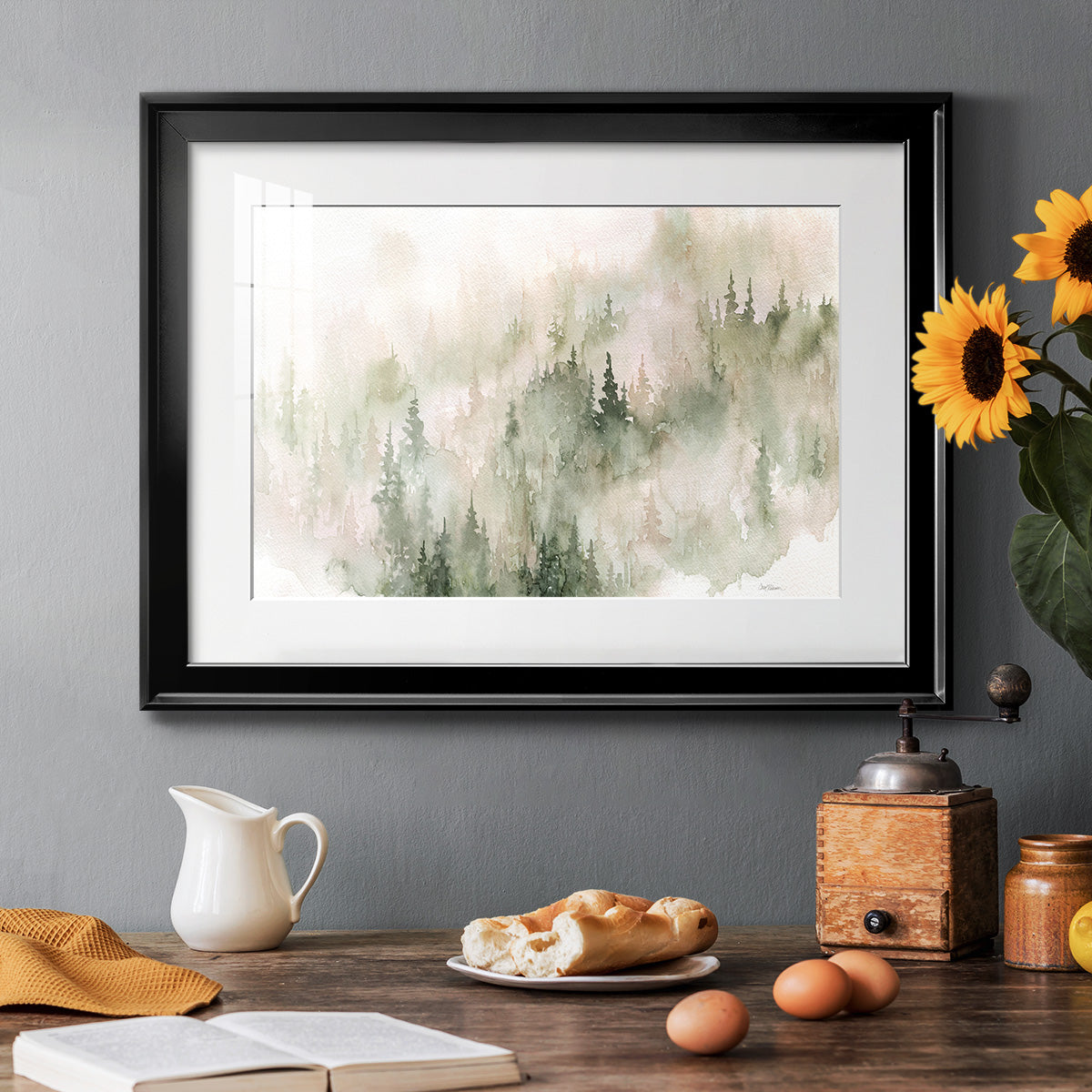 Misty Mountain Sides Premium Framed Print - Ready to Hang