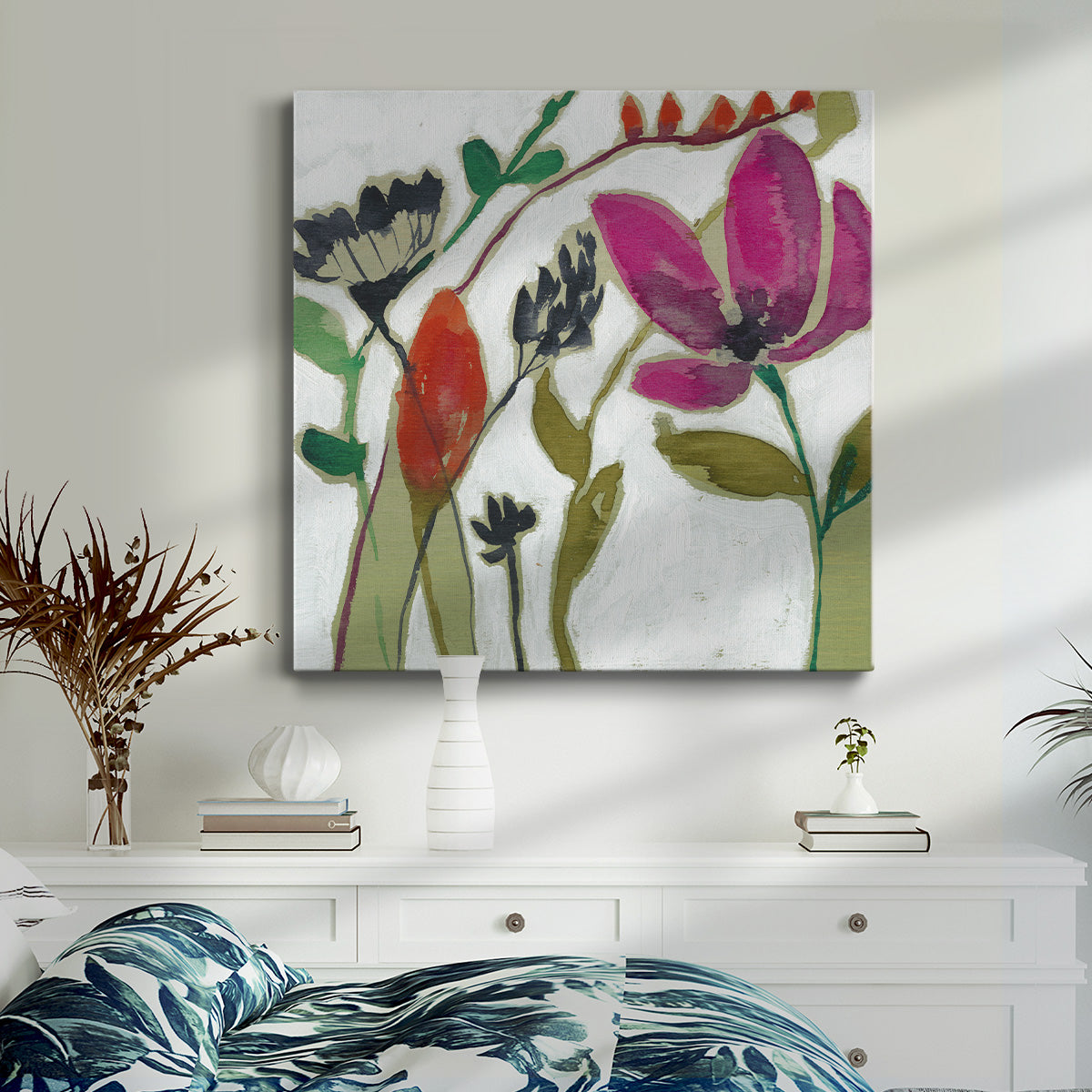 Vivid Flowers II-Premium Gallery Wrapped Canvas - Ready to Hang