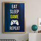 Gamer at Play V - Modern Framed Canvas Print