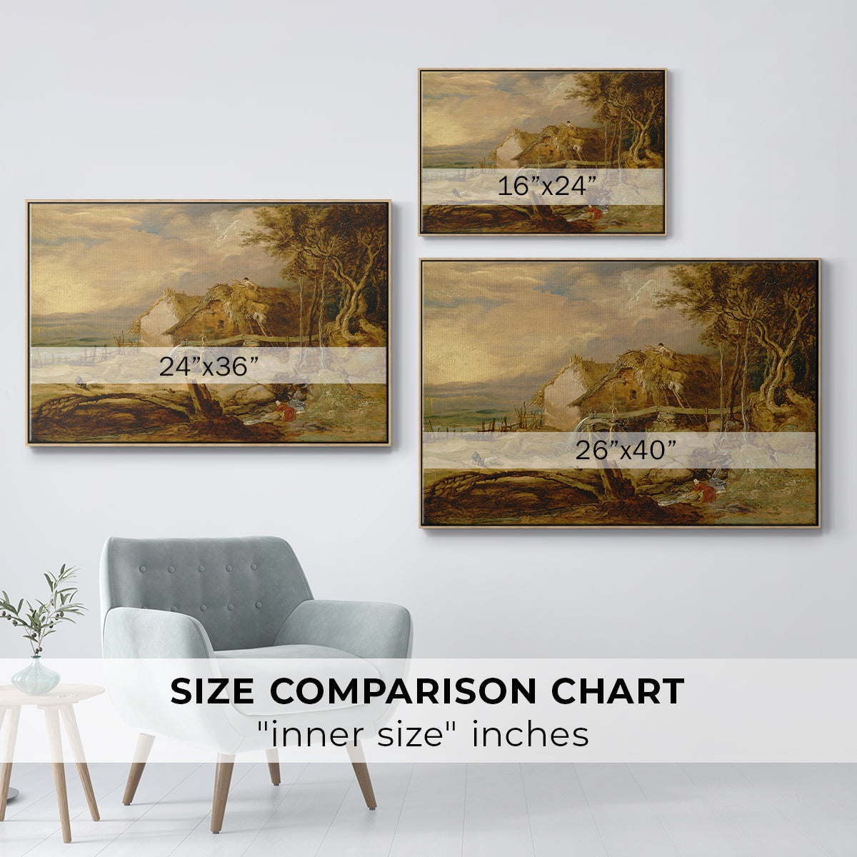 An Overshot Mill, c. 1802-1807 - Floater Framed Canvas Print