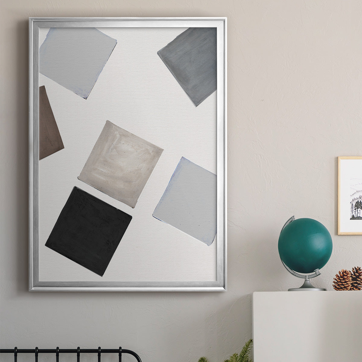 Block Encounter Revisit I - Modern Framed Canvas Print