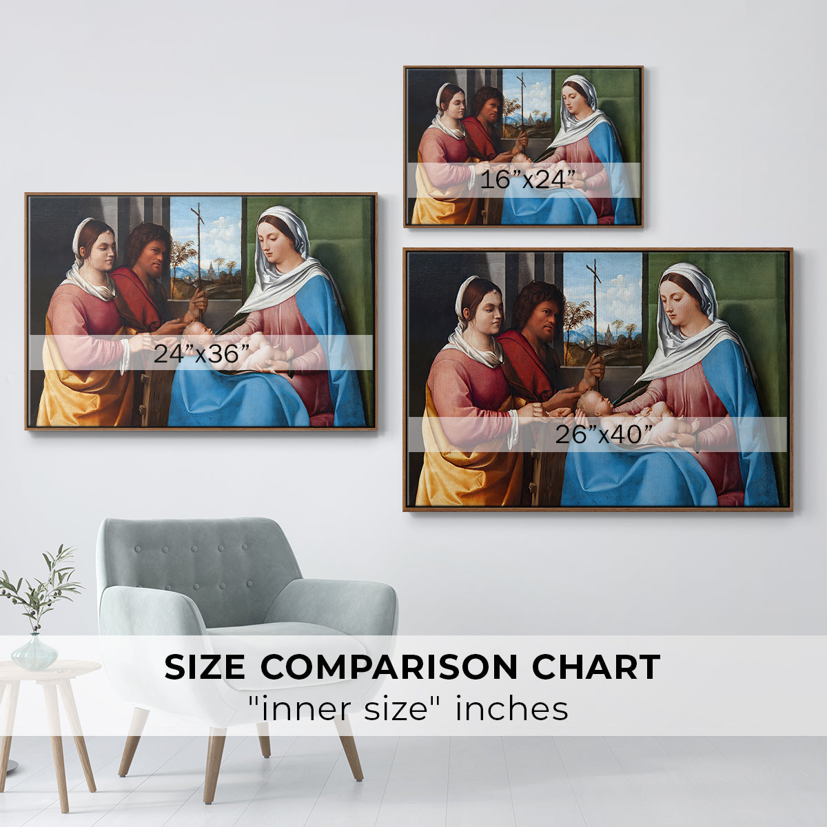 Sacred Conversation, c. 1505 - Floater Framed Canvas Print
