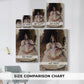 Size comparison chart for canvas art prints, showing multiple size options.