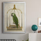 Green Parrot on Swing - Modern Framed Canvas Print