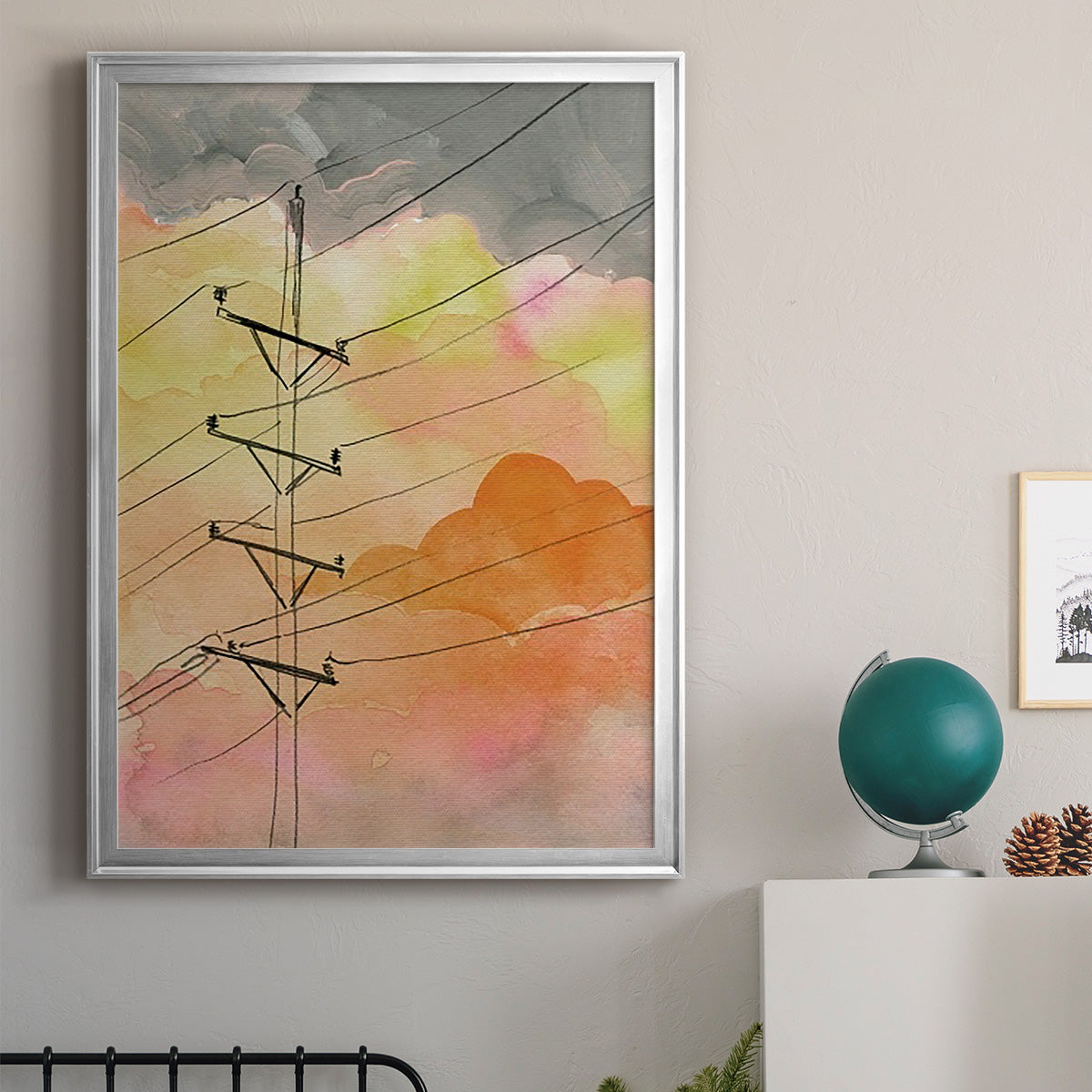 Cloudy Communication I - Modern Framed Canvas Print