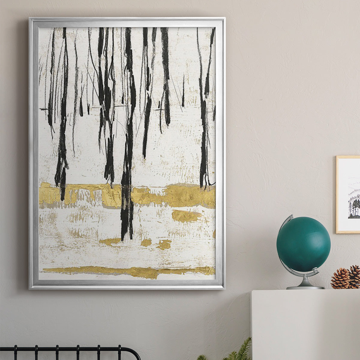 Gilded Winter II - Modern Framed Canvas Print