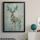 Fantastic Florals Deer, Full - Modern Framed Canvas Print