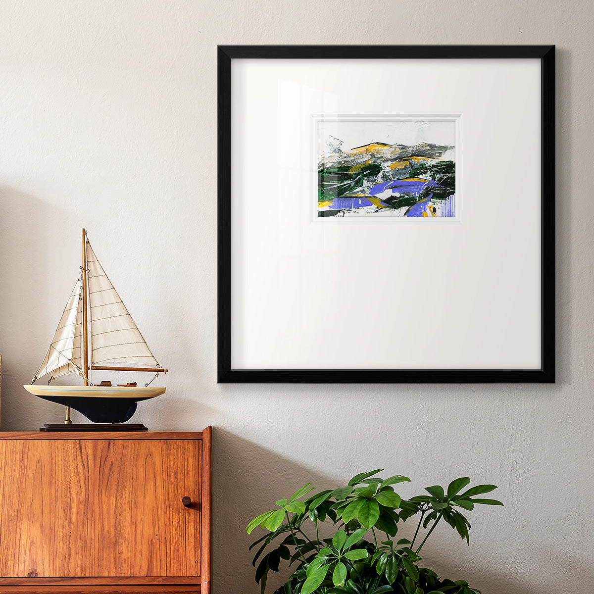 Silent Mountain II Premium Framed Print Double Matboard