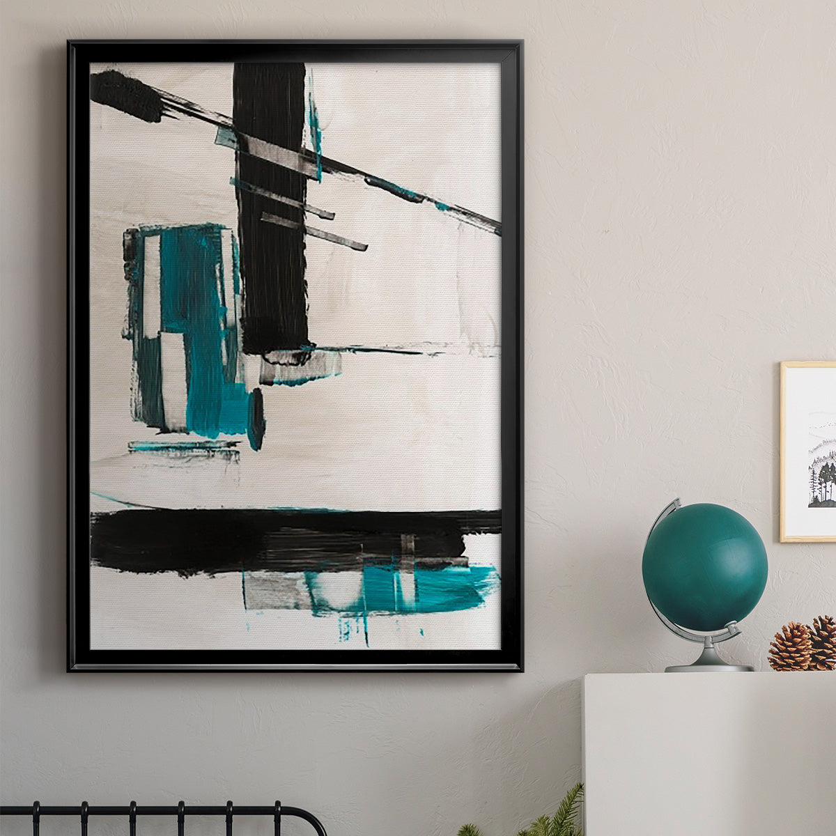 Geometry Notes II - Modern Framed Canvas Print