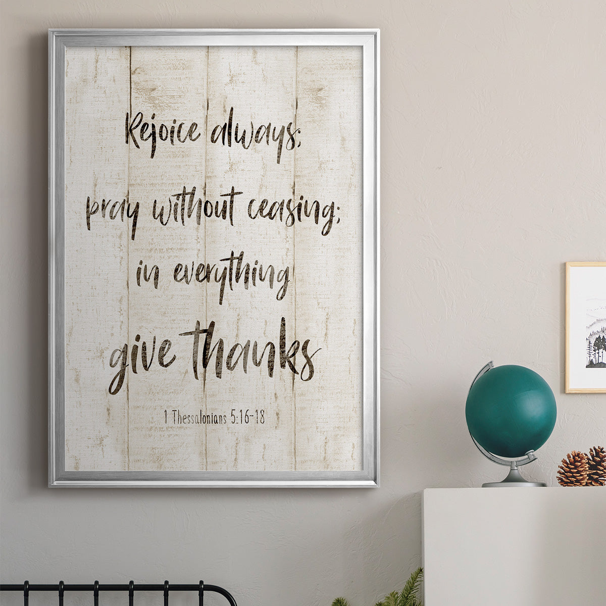 Rejoice Always - Modern Framed Canvas Print