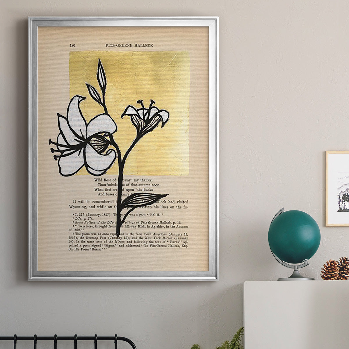 Floral Diary IV - Modern Framed Canvas Print