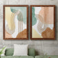 Spring Shapes I - Premium Framed Canvas 2 Piece Set - Ready to Hang