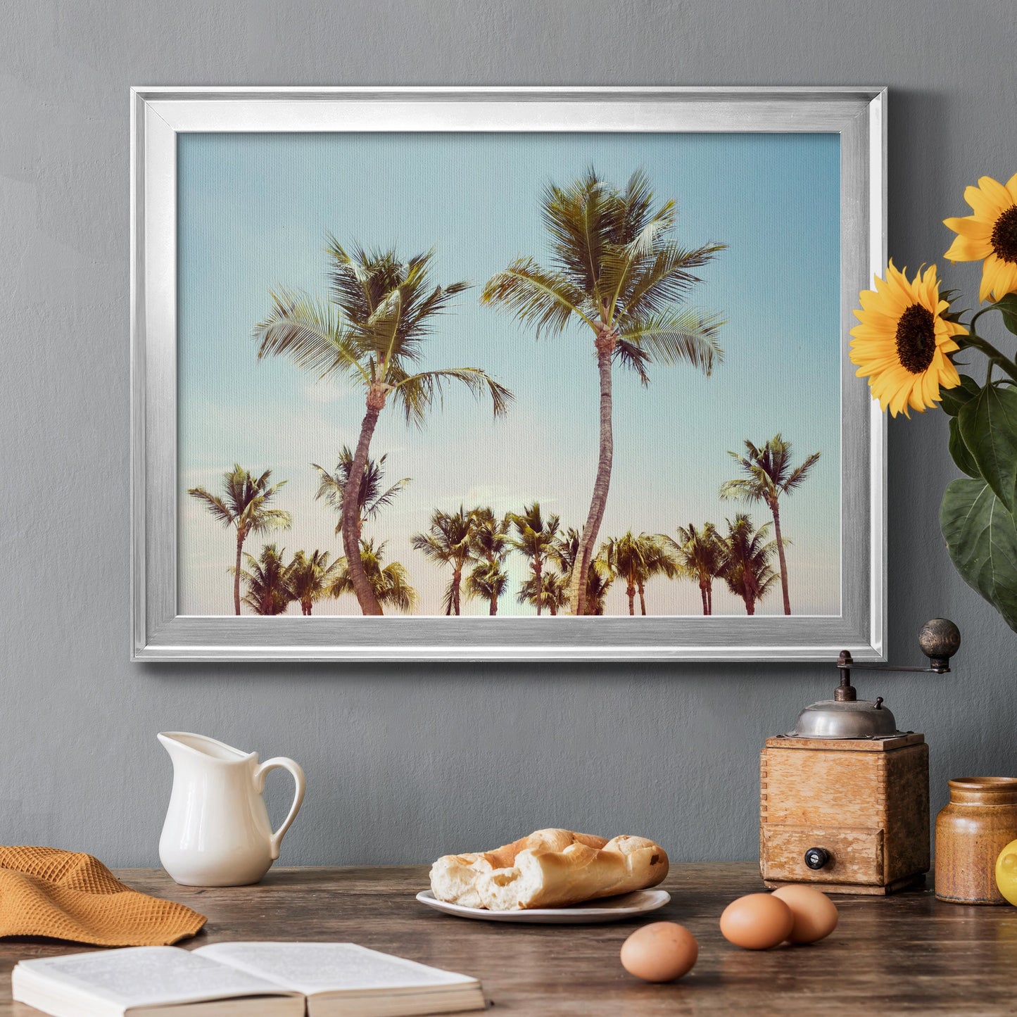 Aruba Palm - Modern Framed Canvas Print
