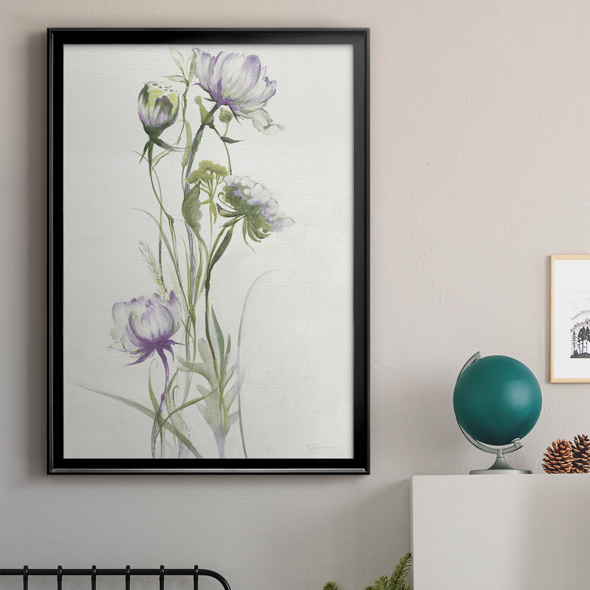 Late Summer Wildflowers I - Modern Framed Canvas Print