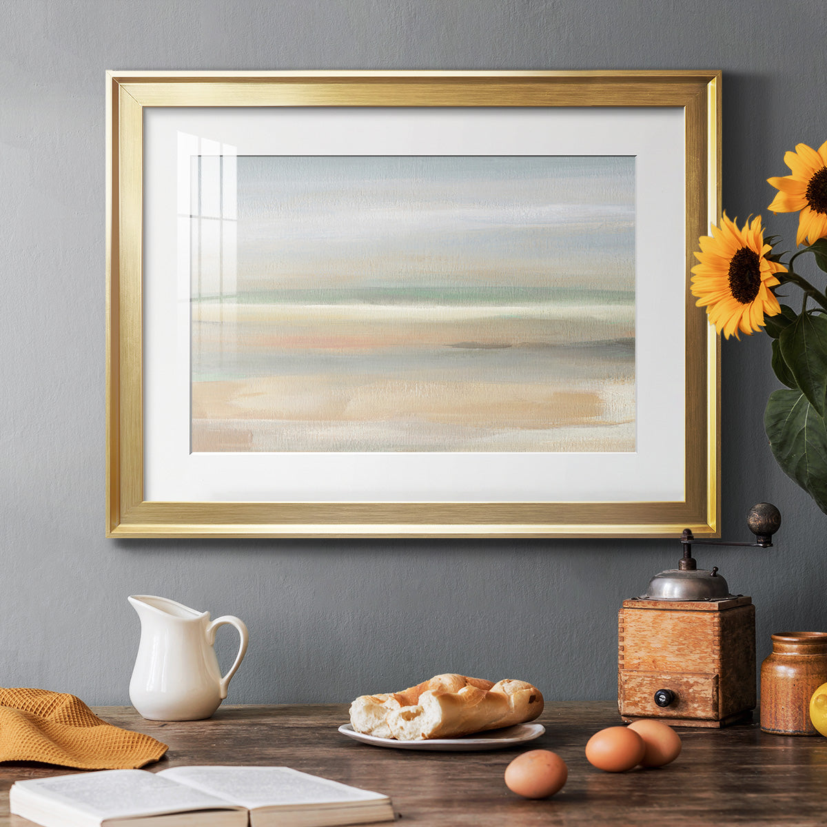 Soft Far Field Premium Framed Print - Ready to Hang