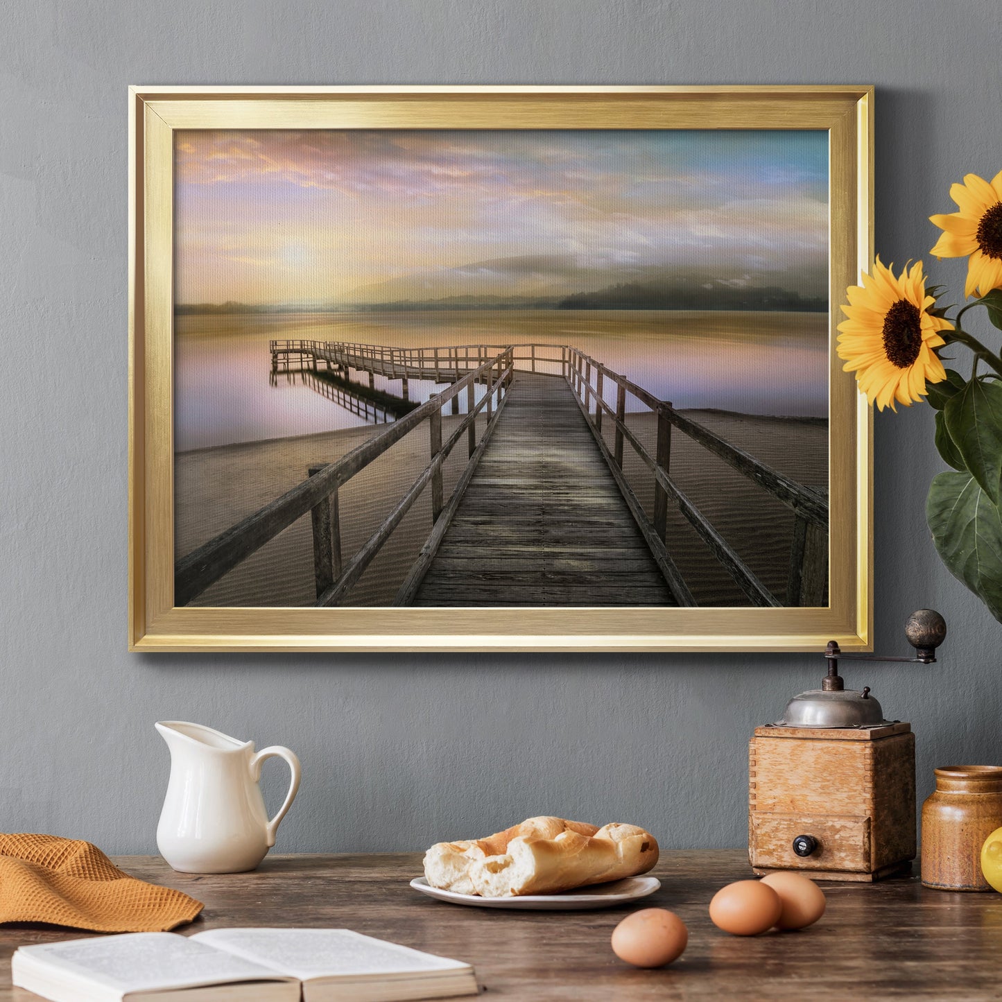 Morning on the Lake Premium Classic Framed Canvas - Ready to Hang